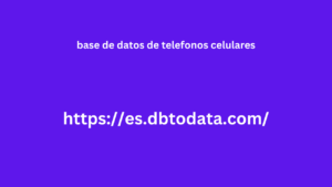 base de datos de telefonos celulares